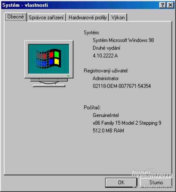 Starý PC, Retro herní počítač s Windows 98 + ovladače - foto 3