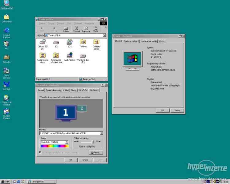 Starý PC, Retro herní počítač s Windows 98 + ovladače - foto 5
