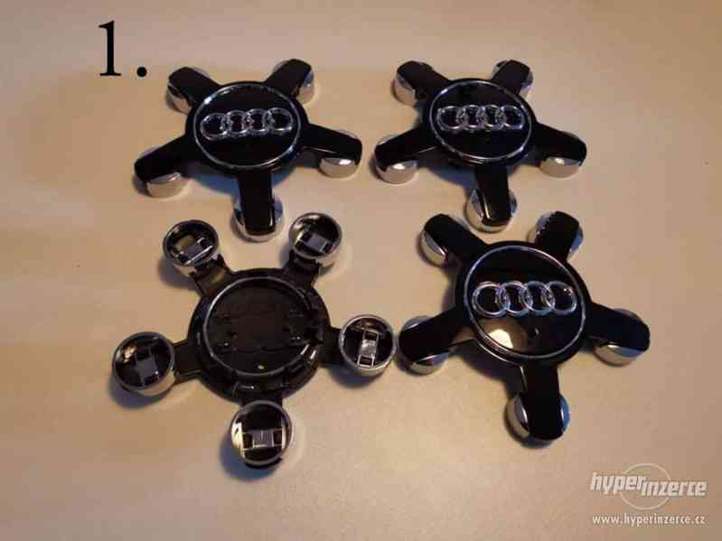 Audi středové pokličky, hvězdice (středy) alu. kol - foto 1
