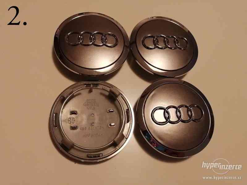 Audi středové pokličky, hvězdice (středy) alu. kol - foto 2