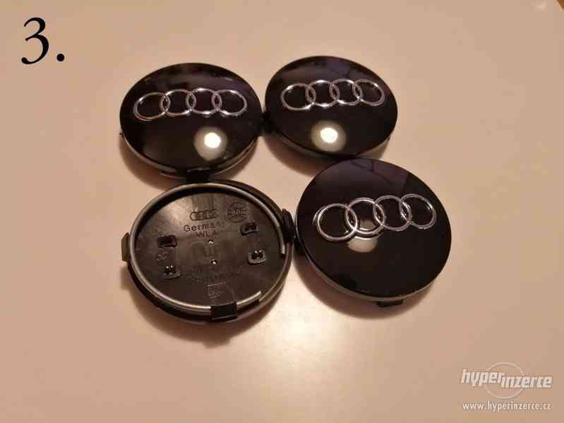 Audi středové pokličky, hvězdice (středy) alu. kol - foto 5