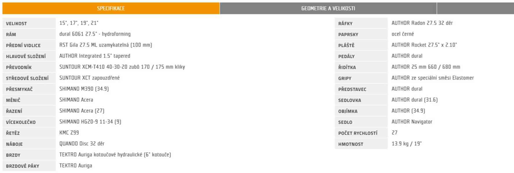 Horské kolo Author Pegas 27.5" - foto 6