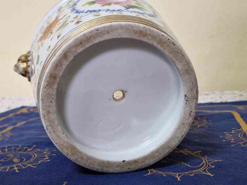Krásný porcelánový Květináč Květník Ptáček Paříž Francie - foto 9