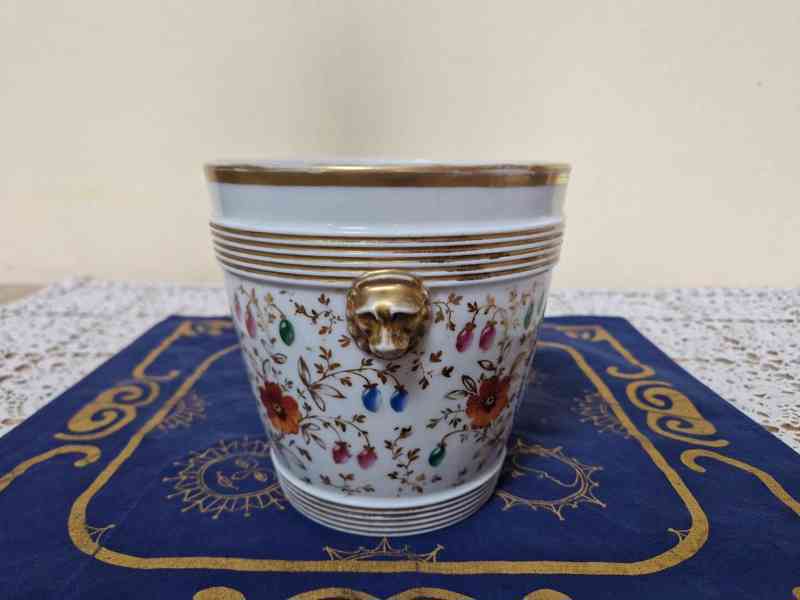 Krásný porcelánový Květináč Květník Ptáček Paříž Francie - foto 4