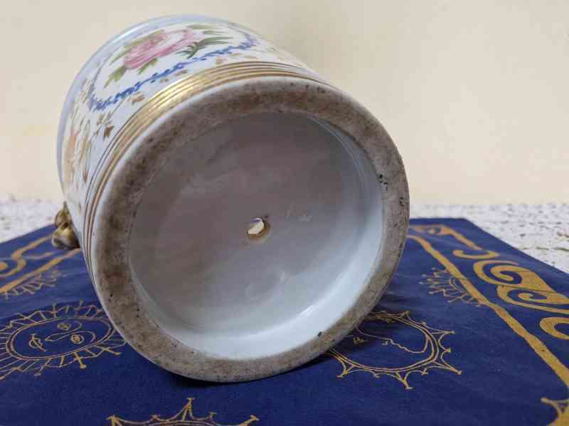 Krásný porcelánový Květináč Květník Ptáček Paříž Francie - foto 8