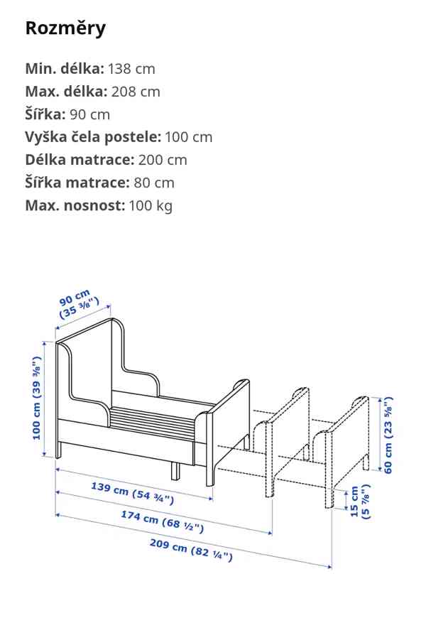 Dětská rostoucí postýlka - IKEA - foto 2