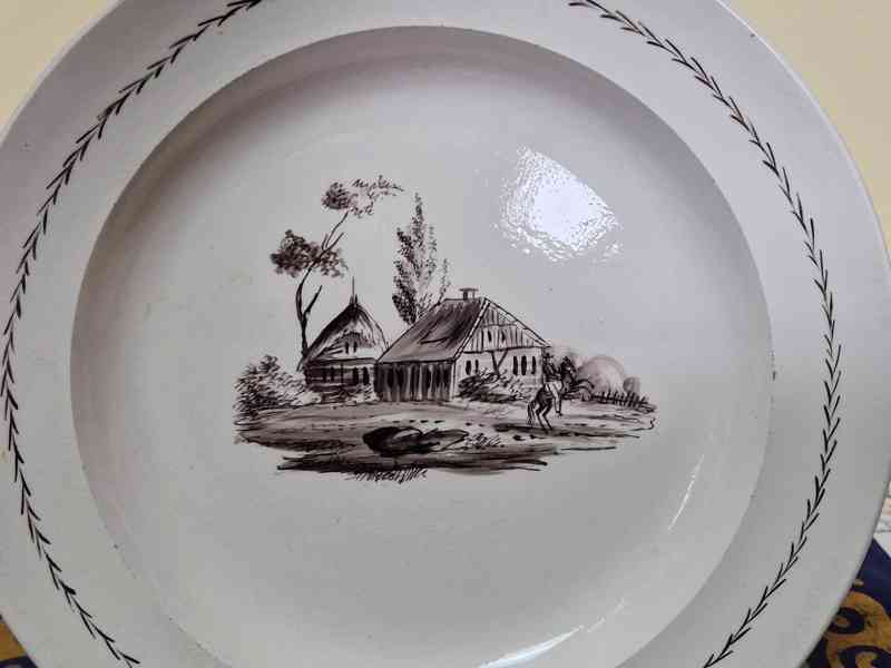 Kameninový malovaný Talíř Stará Role Ranč A Nowotny Carlsbad - foto 2