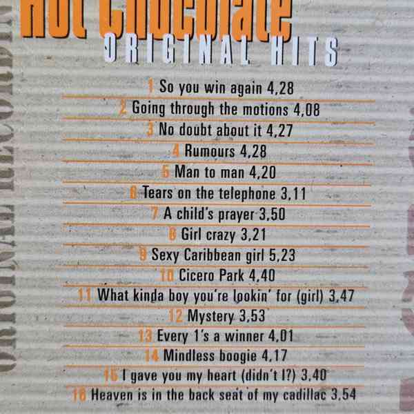 CD - HOT CHOCOLATE / Original Hits - foto 2