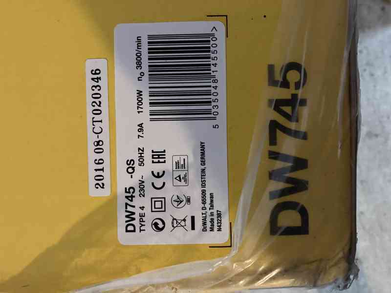 NOVÁ STOLNÍ PILA DeWALT DW745 S POJÍZDNÝM PODSTAVCEM - foto 4