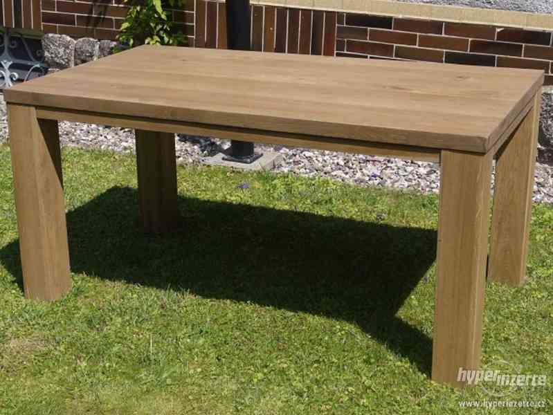 Jídelní stůl Denis - masiv tvrdé dřevo dub - foto 1