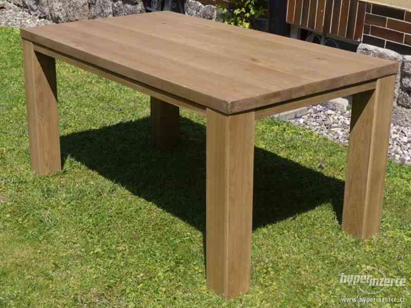Jídelní stůl Denis - masiv tvrdé dřevo dub - foto 2