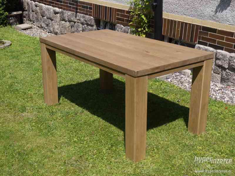 Jídelní stůl Denis - masiv tvrdé dřevo dub - foto 3