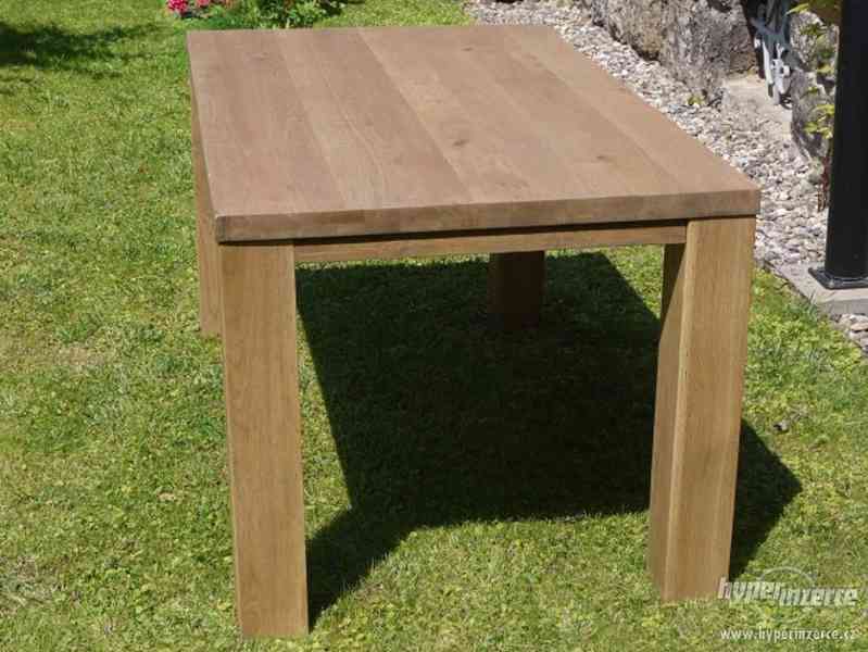 Jídelní stůl Denis - masiv tvrdé dřevo dub - foto 4