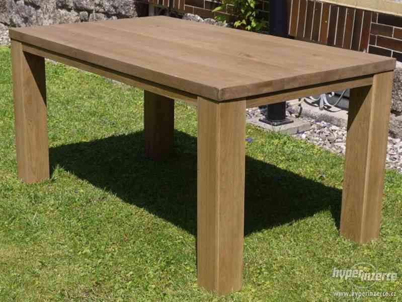 Jídelní stůl Denis - masiv tvrdé dřevo dub - foto 5