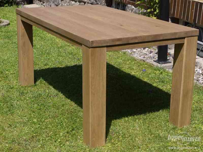 Jídelní stůl Denis - masiv tvrdé dřevo dub - foto 6