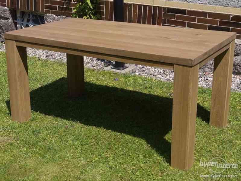 Jídelní stůl Denis - masiv tvrdé dřevo dub - foto 7