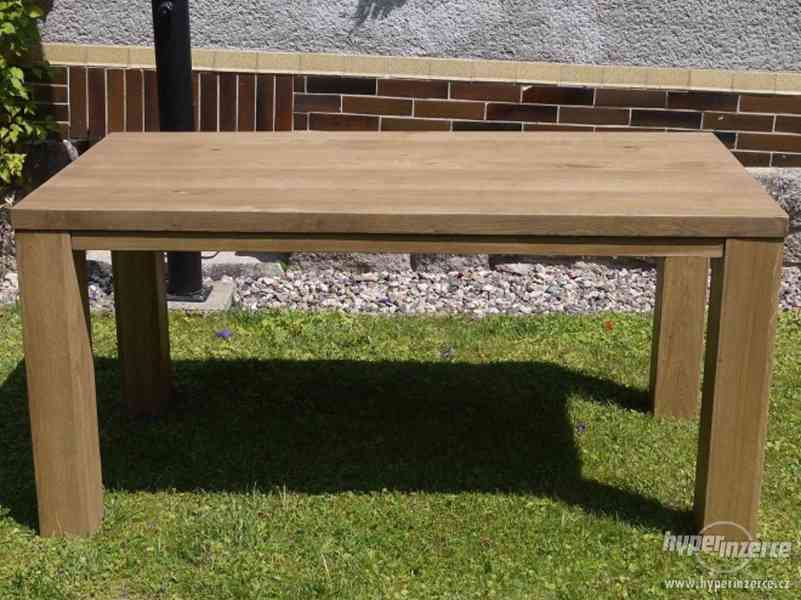 Jídelní stůl Denis - masiv tvrdé dřevo dub - foto 8