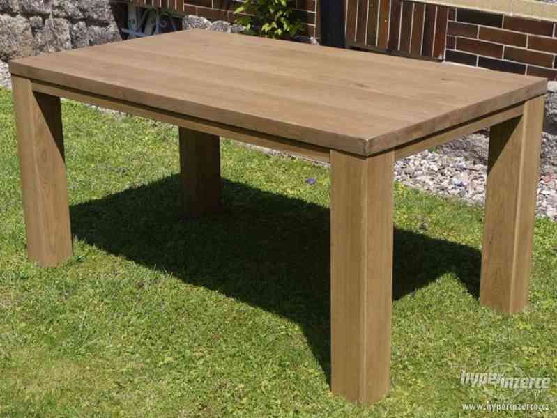 Jídelní stůl Denis - masiv tvrdé dřevo dub - foto 9