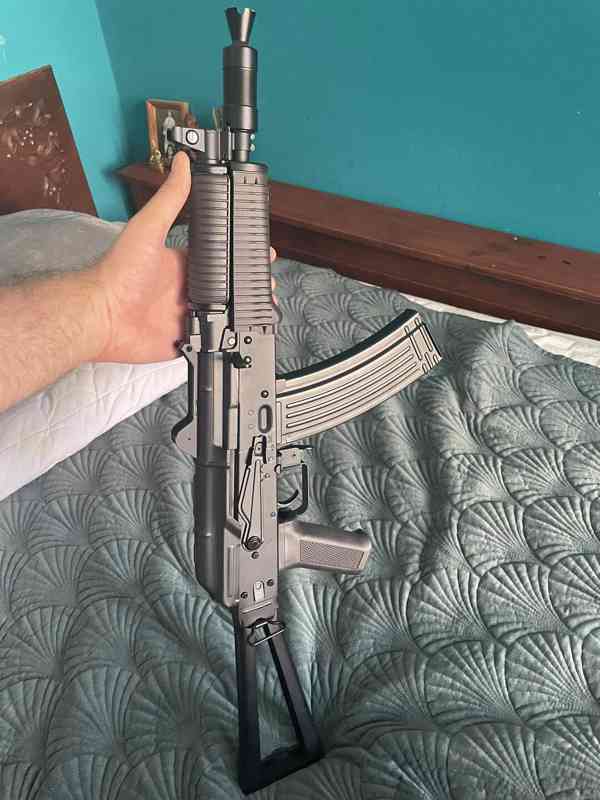 CM.045, AKS-74U, celokov BLUE Edition [CYMA] - foto 2