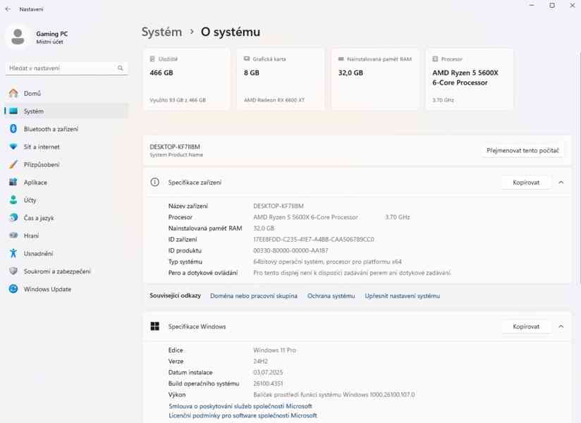 🚀 HERNÍ PC RYZEN 5 5600X, 32GB RAM, RX 6600 XT, SSD 🚀 - foto 7