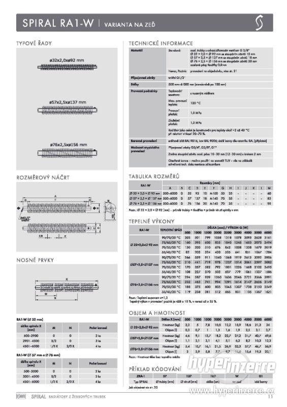 Designové radiátory ISAN Spiral RA1 a RAO2 černá - foto 10