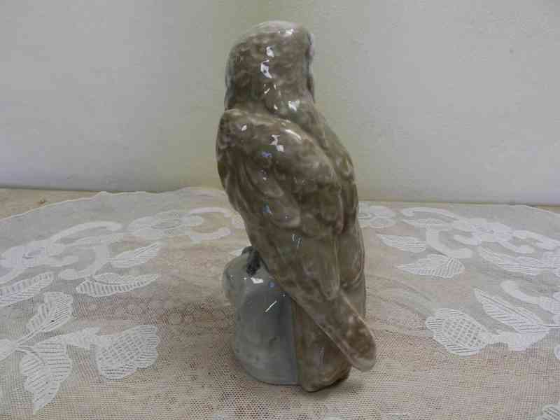 Hezká porcelánová plastika Sova Eichwald Dubí  - foto 5