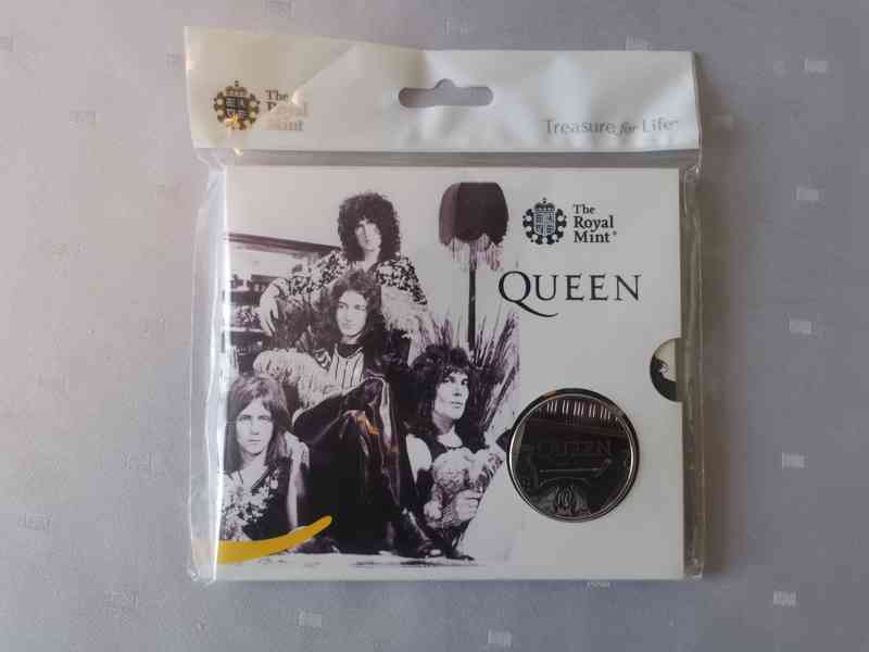 Pamětní mince Queen - skupina UK 2020 stand - foto 1