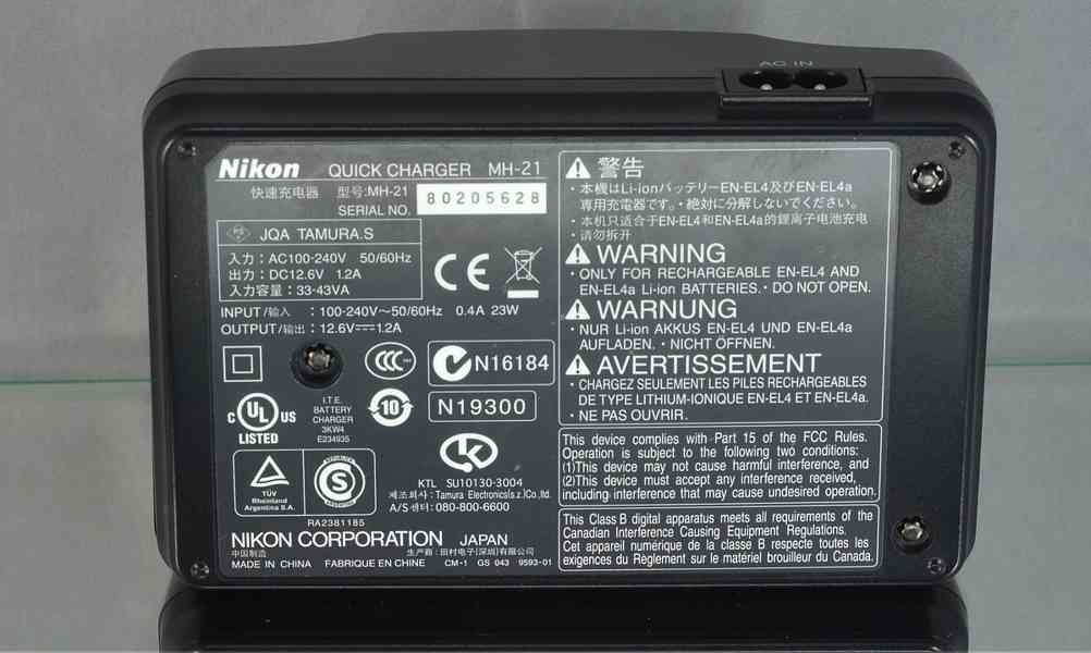 NIKON MH-21 *Nabíječka pro baterie Nikon EN-EL4/4a - foto 3