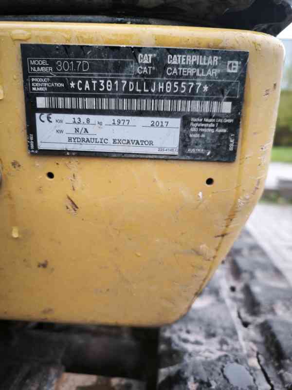 Stavební stroj minibagr CAT 301.7D - foto 3