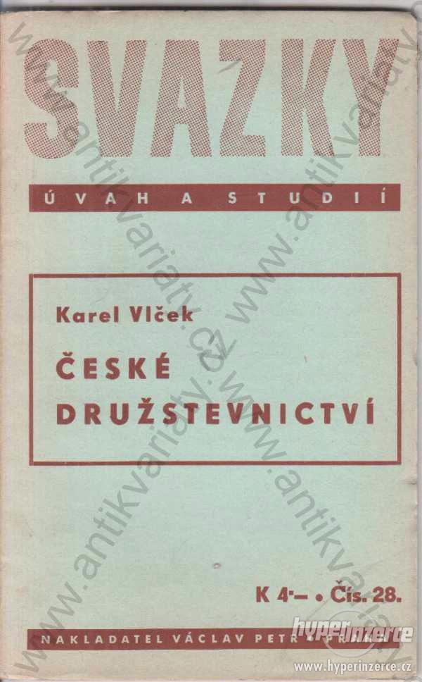 České družstevnictví Karel Vlček 1940 - foto 1