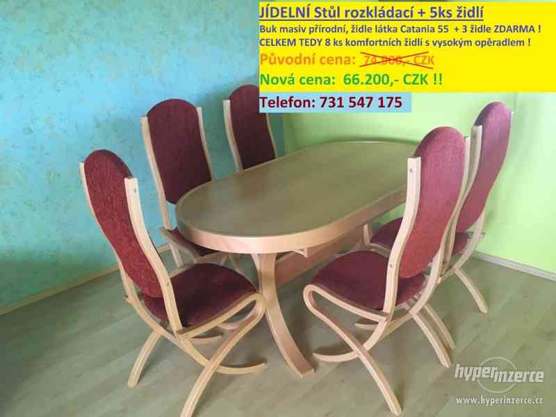Jídelní stůl + 8 židlí - foto 1