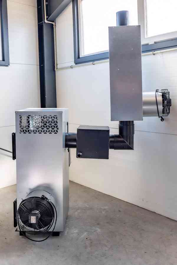 Ohřívač vzduchu koza NG30 kW do 400 m2 na použitý olej+drevo - foto 10