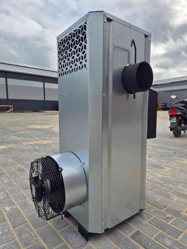 Ohřívač vzduchu koza NG30 kW do 400 m2 na použitý olej+drevo - foto 4