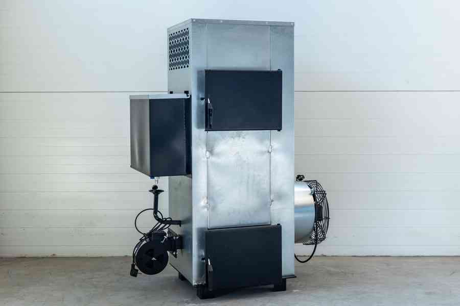 Ohřívač vzduchu koza NG30 kW do 400 m2 na použitý olej+drevo