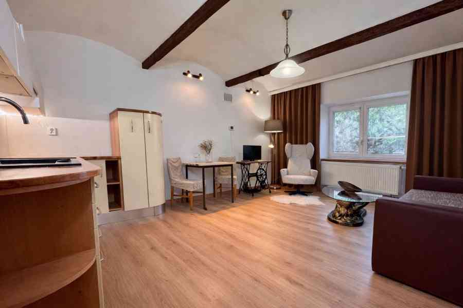 Kompletně vybavený bytu 1+kk se zahrádkou a bazénem - foto 2