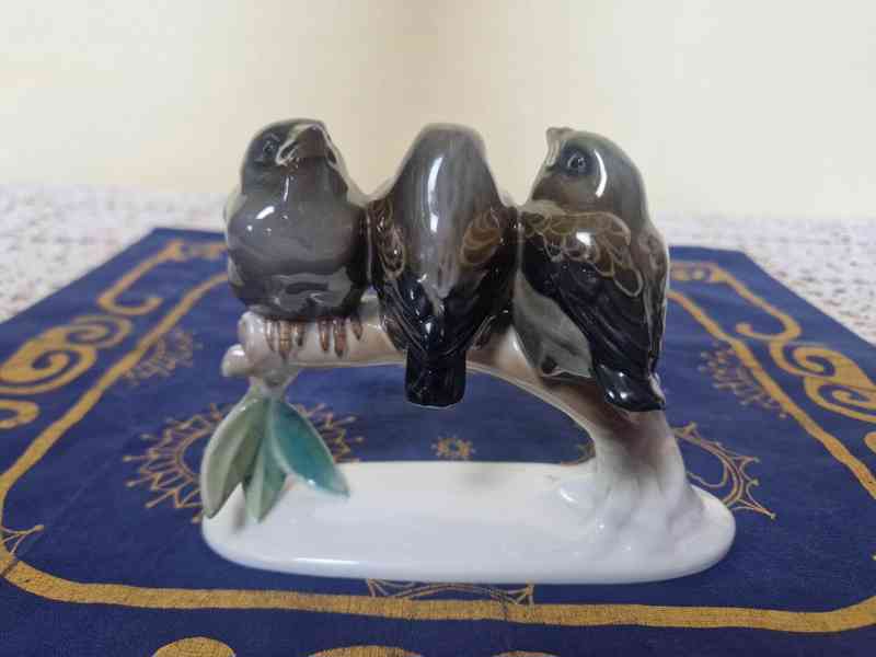 Vzácná porcelánová soška Ptáci Himmelstoss Rosenthal - foto 3
