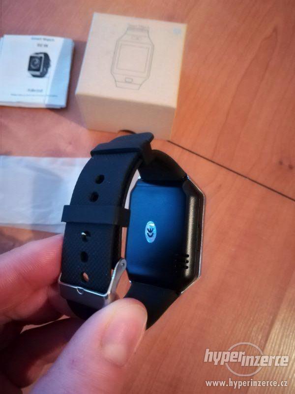NOVÉ chytré hodinky Smart Watch DZ09 stříbrné, čeština - foto 3