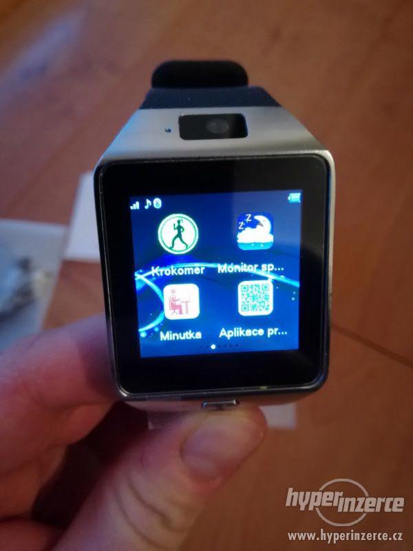 NOVÉ chytré hodinky Smart Watch DZ09 stříbrné, čeština - foto 5