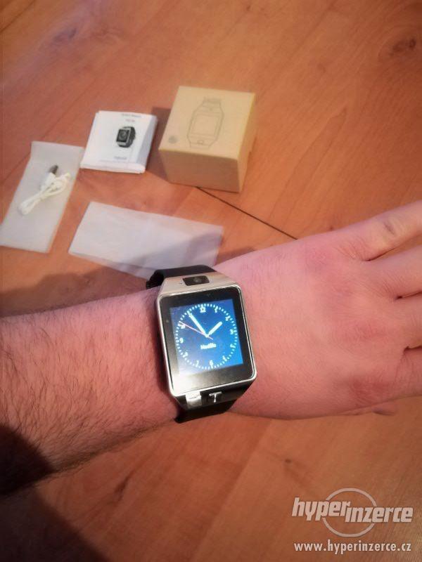 NOVÉ chytré hodinky Smart Watch DZ09 stříbrné, čeština - foto 6