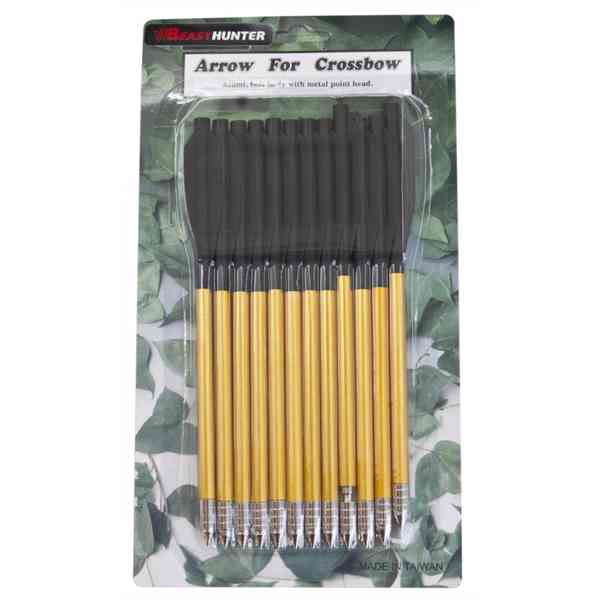 Šípy kuše pistolové dural 6,5 palců 80lb 12ks - foto 1