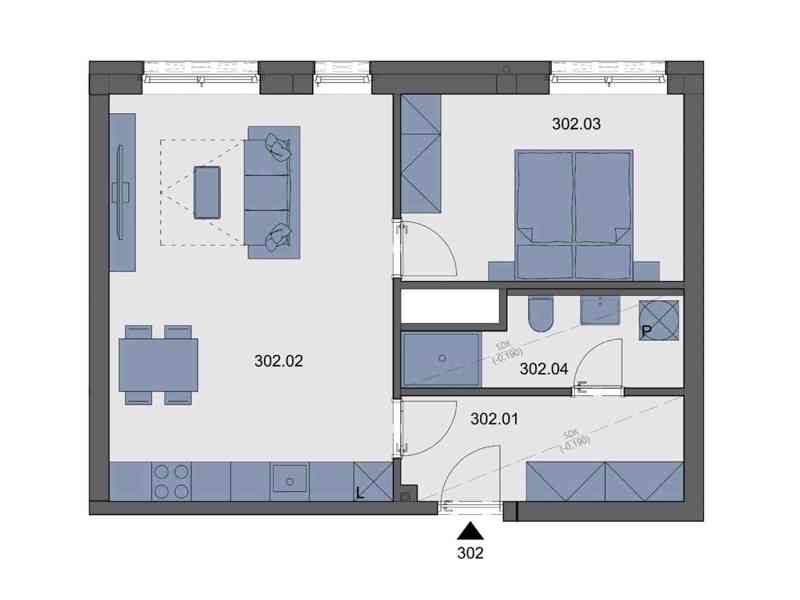 Moderní byt 2+kk v blízkosti přírody na Praze 9 v projektu Zelené kaskády. - foto 6