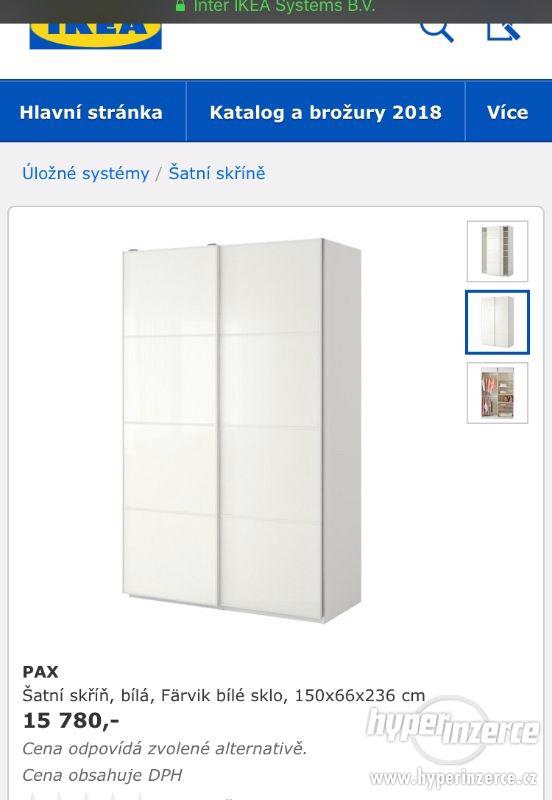 IKEA PAX Šatní skříň, bílá,150x66x236 cm - foto 1