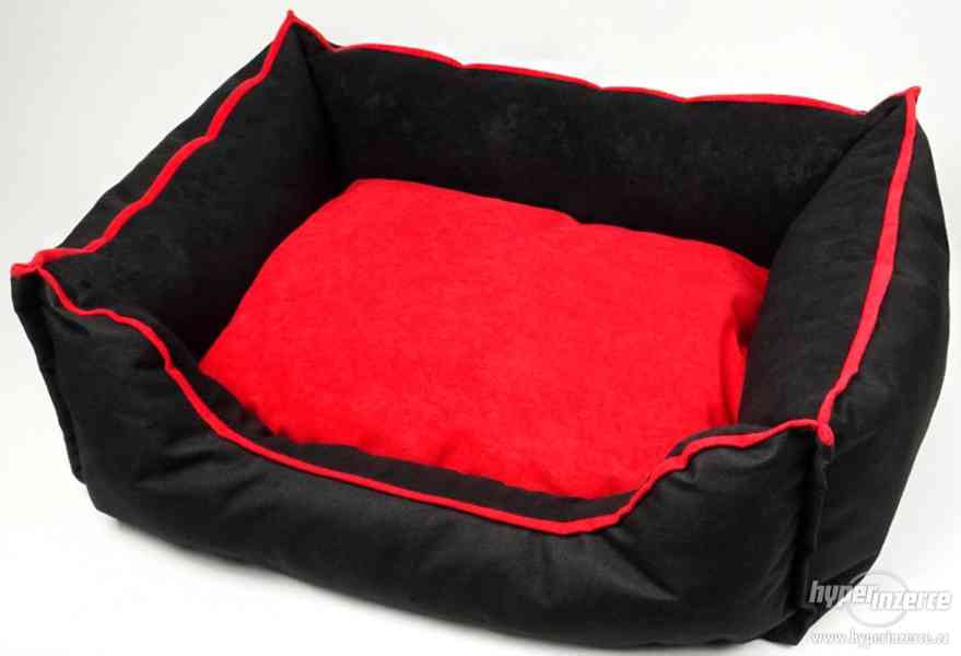 Černo červený pelíšek pro psa - foto 1