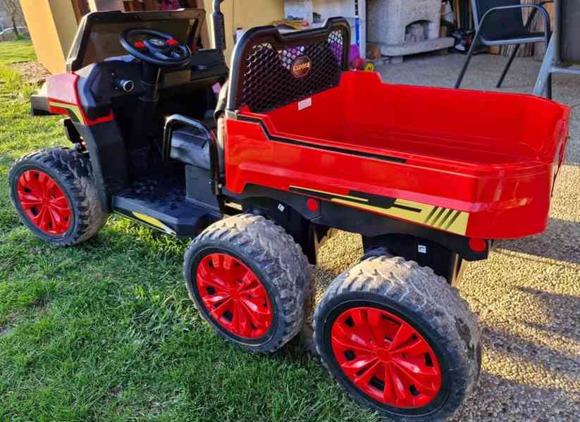 2místné autíčko Farmer Truck šestikolový, 800 W,4x motor 24V - foto 3