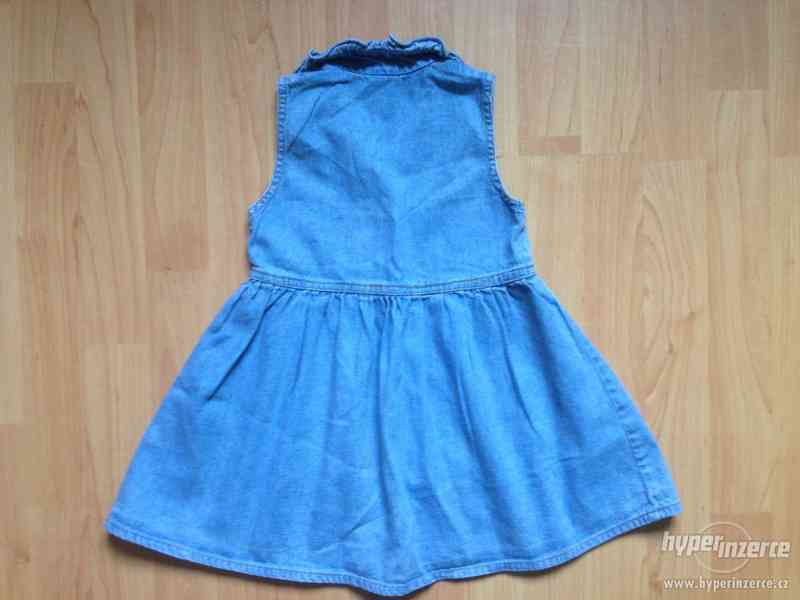 Riflové šaty, vel. 98/104 - foto 2