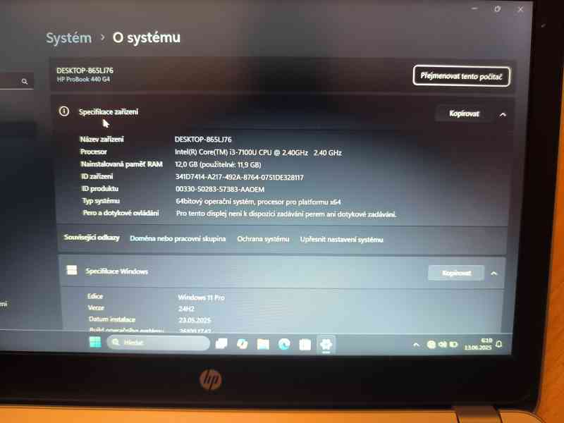 HP Probook 440 G4 (i3 7100, 12GB Ram, disk 512GB) - foto 2