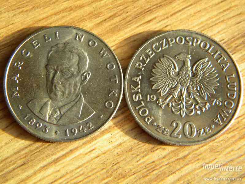 Originál historické velké mince 20 zlotych Polsko 7,-Kč/kus - foto 1