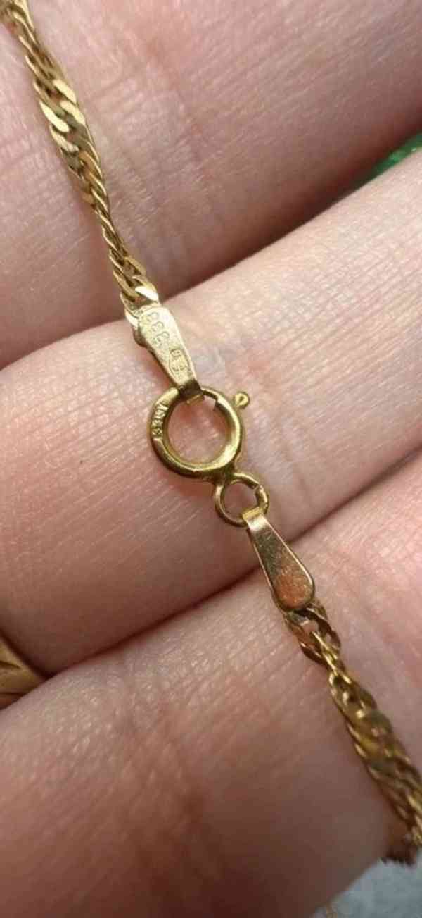 Zlatý řetízek s přívěskem (punc 333, 3,3 g) – krásný šperk - foto 3
