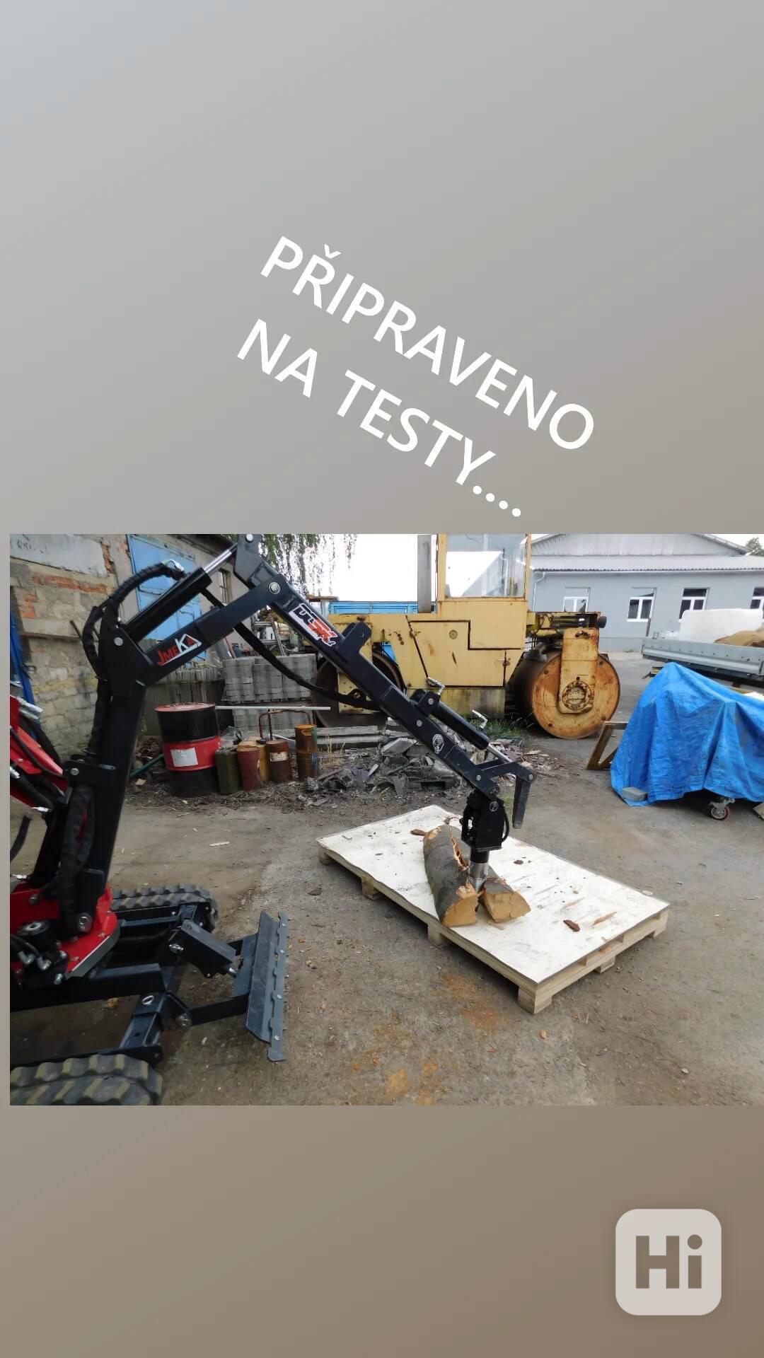 Štípací kužel na dřevo a kořeny + Hydraulický vrtací  - foto 1