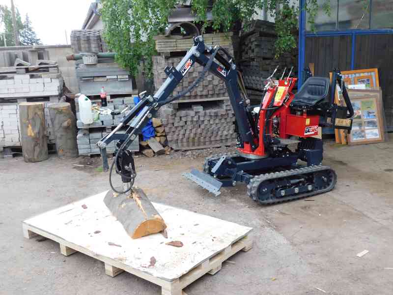 Štípací kužel na dřevo a kořeny + Hydraulický vrtací  - foto 2